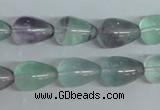 CFL328 15.5 inches 8*14mm teardrop natural fluorite beads