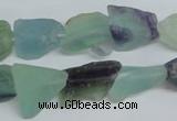 CFL333 15.5 inches 12*18mm nugget natural fluorite beads wholesale