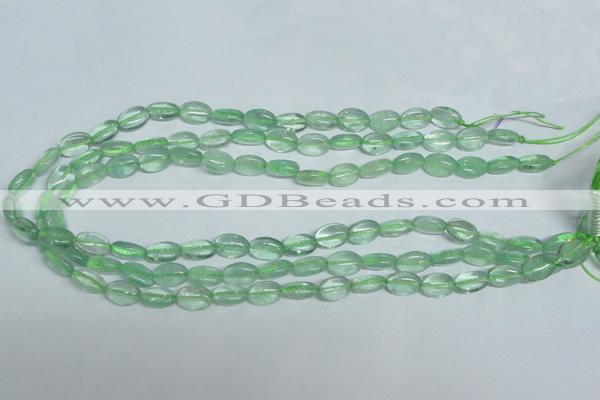 CFL335 15.5 inches 8*12mm oval natural green fluorite beads