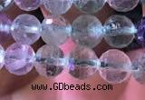 CFL414 15.5 inches 7mm faceted round fluorite gemstone beads