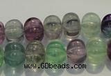 CFL468 15.5 inches 10*14mm pumpkin natural fluorite beads