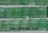 CFL633 15.5 inches 10*10mm cube green fluorite beads wholesale