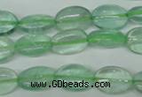 CFL642 15.5 inches 10*14mm oval green fluorite beads wholesale