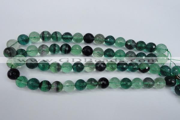 CFL65 15.5 inches 14mm faceted round A grade natural fluorite beads