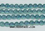 CFL661 15.5 inches 6mm round AB grade blue fluorite beads wholesale