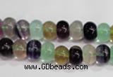 CFL761 15.5 inches 5*8mm rondelle rainbow fluorite gemstone beads