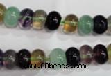 CFL762 15.5 inches 6*10mm rondelle rainbow fluorite gemstone beads