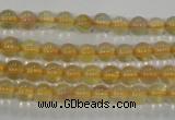 CFL800 15.5 inches 4mm round yellow fluorite gemstone beads