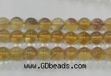 CFL801 15.5 inches 6mm round yellow fluorite gemstone beads