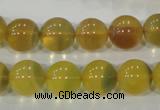 CFL804 15.5 inches 12mm round yellow fluorite gemstone beads