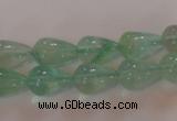 CFL860 15.5 inches 8*12mm teardrop green fluorite gemstone beads