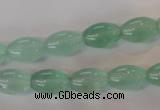 CFL862 15.5 inches 8*12mm rice green fluorite gemstone beads