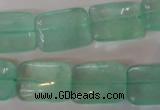 CFL870 15.5 inches 13*18mm rectangle green fluorite gemstone beads