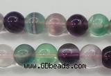 CFL904 15.5 inches 8mm round rainbow fluorite gemstone beads