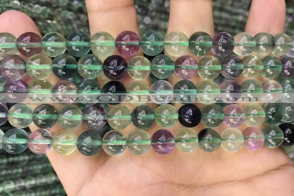 CFL920 15.5 inches 8mm round fluorite gemstone beads