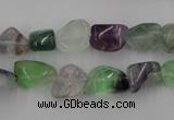 CFL951 15.5 inches 9*12mm nuggets natural fluorite beads wholesale