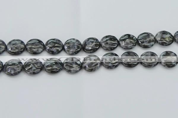 CFS314 15.5 inches 18mm flat round feldspar gemstone beads