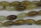 CFW115 15.5 inches 6*13mm rice flower jade gemstone beads