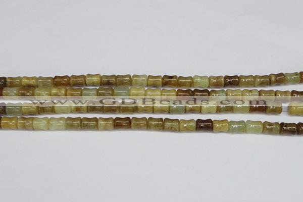 CFW117 15.5 inches 8*10mm bone flower jade gemstone beads