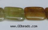 CFW151 15.5 inches 15*20mm rectangle flower jade gemstone beads