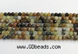 CFW218 15.5 inches 6mm faceted round flower jade beads