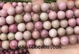 CFW48 15.5 inches 12mm round pink wooden jasper beads wholesale