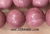 CFW53 15.5 inches 10mm round natural pink wooden jasper beads