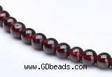 CGA05 15.5 inch 5mm round natural garnet gemstone bead Wholesale