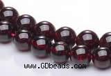 CGA07 multi sizes round natural garnet gemstone beads Wholesale