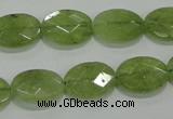 CGA102 15.5 inches 12*16mm faceted oval natural green garnet beads