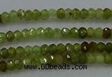 CGA155 15.5 inches 2*2.5mm faceted rondelle green garnet beads