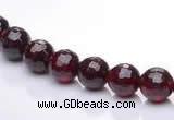 CGA19 15.5 inches 4mm faceted round natural garnet gemstone beads Wholesale