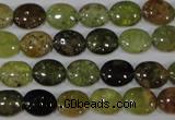 CGA220 15.5 inches 8*10mm oval natural green garnet beads