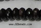 CGA460 15.5 inches 6*10mm faceted rondelle natural red garnet beads