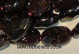 CGA481 15.5 inches 8*12mm faceted oval natural red garnet beads