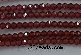 CGA515 15.5 inches 2*2.5mm faceted rondelle red garnet beads