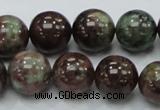 CGA52 15.5 inches 14mm round red green garnet gemstone beads