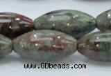 CGA57 15.5 inches 15*30mm rice red green garnet gemstone beads