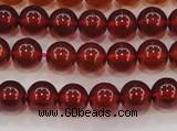 CGA611 15.5 inches 6mm AAA grade round natural orange garnet beads