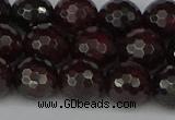 CGA664 15.5 inches 10mm faceted round red garnet beads wholesale