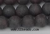 CGA673 15.5 inches 10mm round matte red garnet beads wholesale