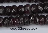 CGA678 15.5 inches 4*7mm faceted rondelle red garnet beads