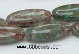 CGA69 15.5 inches 15*30mm horse eye red green garnet gemstone beads