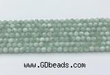 CGA910 15.5 inches 4mm faceted round green angel skin beads wholesale