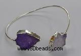 CGB1009 15*20mm - 18*25mm arrowhead druzy agate bangles wholesale