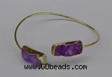 CGB1032 8*18mm - 10*20mm freeform druzy agate bangles