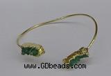 CGB1035 8*18mm - 10*20mm freeform druzy agate bangles