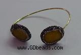 CGB1501 18*25mm - 20*28mm freeform druzy agate bangles wholesale