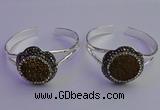 CGB2014 30mm flower druzy agate gemstone bangles wholesale