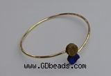 CGB2045 10mm coin plated druzy agate gemstone bangles wholesale